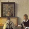 Le détail de la leçon de musique - Johannes Vermeer - Reproductions de tableaux et peintures haut de gamme