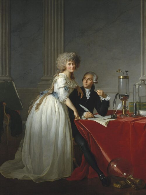 Portrait d'Antoine-Laurent Lavoisier et de son épouse - Jacques-Louis David - Reproductions de tableaux et peintures haut de gamme