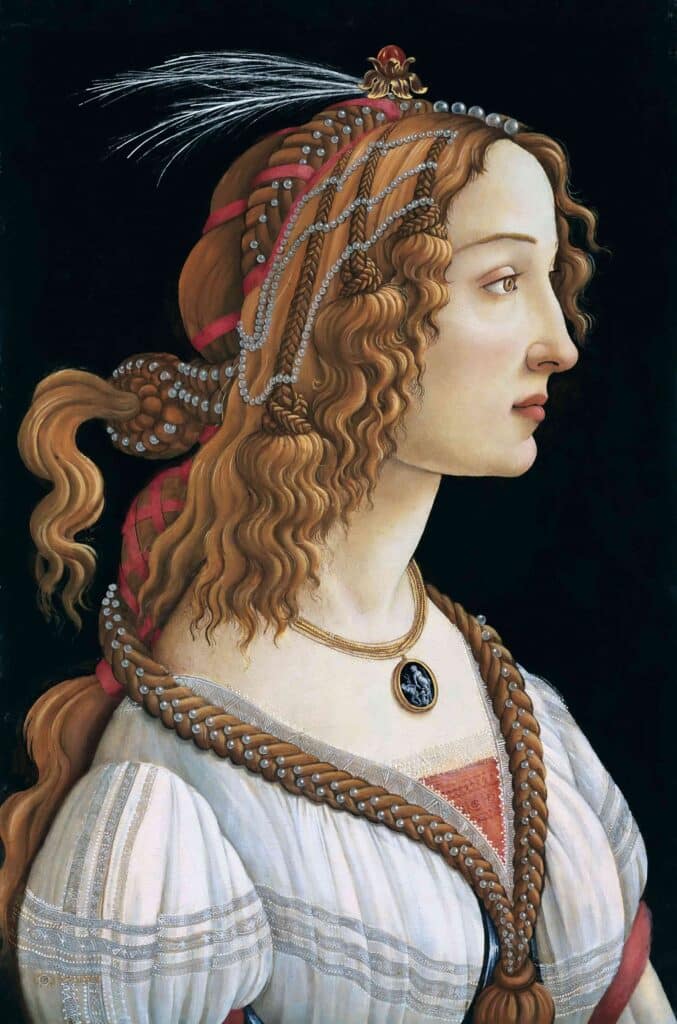 Idealized portrait of a woman (Portrait of Simonetta Vespucci as a nymph) - Sandro Botticelli