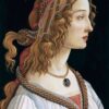 Portrait idéalisé d'une femme (Portrait de Simonetta Vespucci en nymphe) - Sandro Botticelli - Reproductions de tableaux et peintures haut de gamme