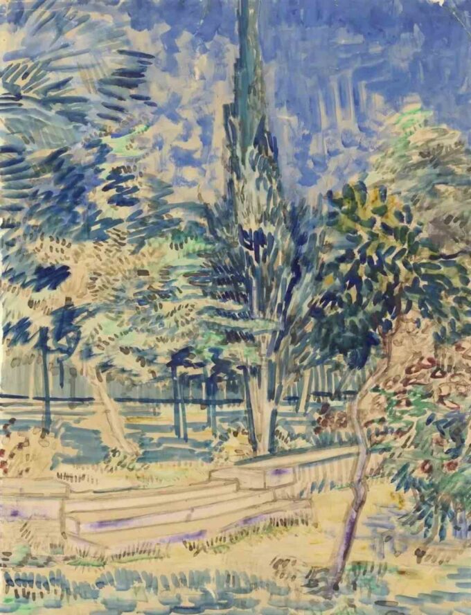 Stairway in the Garden of the Asylum - Van Gogh