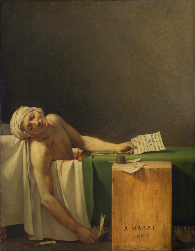 La mort de Marat - Jacques-Louis David - Reproductions de tableaux et peintures haut de gamme