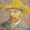 Autoportrait avec chapeau de paille de,1887 - Van Gogh - Reproductions de tableaux et peintures haut de gamme