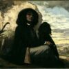 Autoportrait au chien noir - Gustave Courbet - Reproductions de tableaux et peintures haut de gamme