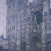 La Cathédrale de Rouen. Le Portail et la tour d’Albane. Temps gris (W1345) - Claude Monet - Reproductions de tableaux et peintures haut de gamme