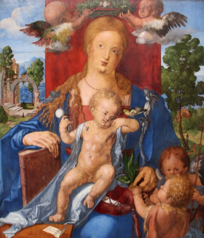 Virgin and Child with a Pear - Albrecht Dürer