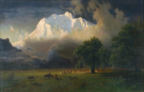 Le Mont Adams, Washington - Albert Bierstadt - Reproductions de tableaux et peintures haut de gamme