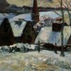 Village breton sous la neige - Paul Gauguin - Reproductions de tableaux et peintures haut de gamme