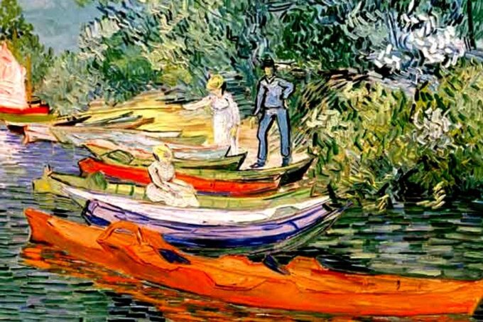 On the Banks of the Oise at Auvers - Van Gogh