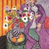 Robe violette et Anémones - Matisse - Reproductions de tableaux et peintures haut de gamme