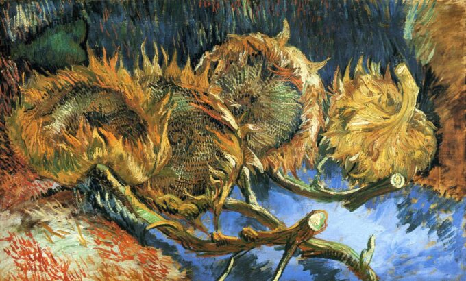 Four wilted sunflowers - Van Gogh