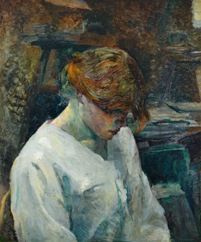 The Redhead in a White Blouse - Toulouse Lautrec