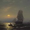 Le port de New York au clair de lune - Edward Moran - Reproductions de tableaux et peintures haut de gamme