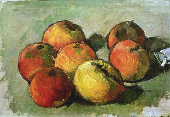 Still Life with Apples and Tube of Paint – Paul Cézanne: High-Quality Oil Painting Reproduction