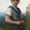 La petite tricoteuse, 1891 - William Bouguereau - Reproductions de tableaux et peintures haut de gamme