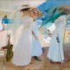 Sous l'auvent, Zarauz - Sorolla - Reproductions de tableaux et peintures haut de gamme