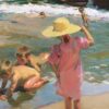 Enfant sur la plage - Sorolla - Reproductions de tableaux et peintures haut de gamme