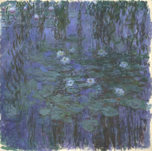 Les Nymphéas bleus - Claude Monet - Reproductions de tableaux et peintures haut de gamme