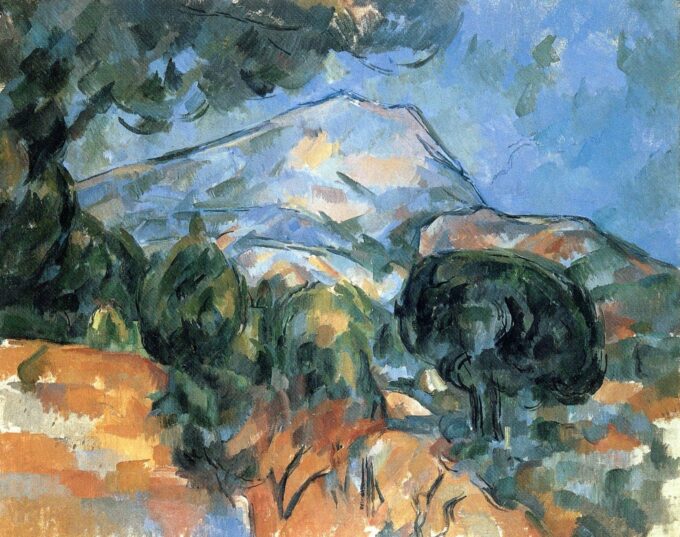 Montagne Sainte-Victoire above the Tholonet Road – Paul Cézanne Oil Painting Reproduction