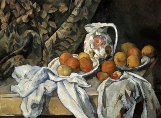 Still Life with Drapery - Paul Cézanne Oil Painting Reproduction