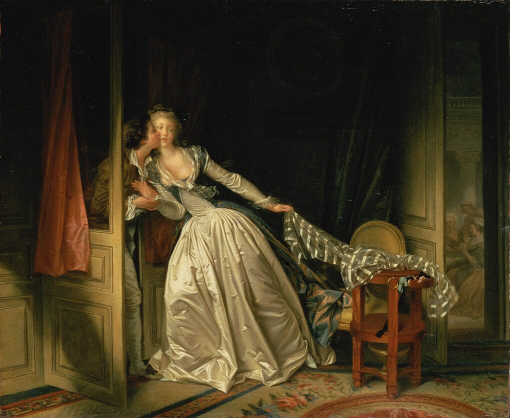 Le baiser volé - Jean-Honoré Fragonard - Reproductions de tableaux et peintures haut de gamme