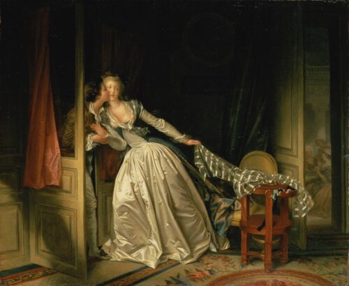 Le baiser volé - Jean-Honoré Fragonard - Reproductions de tableaux et peintures haut de gamme