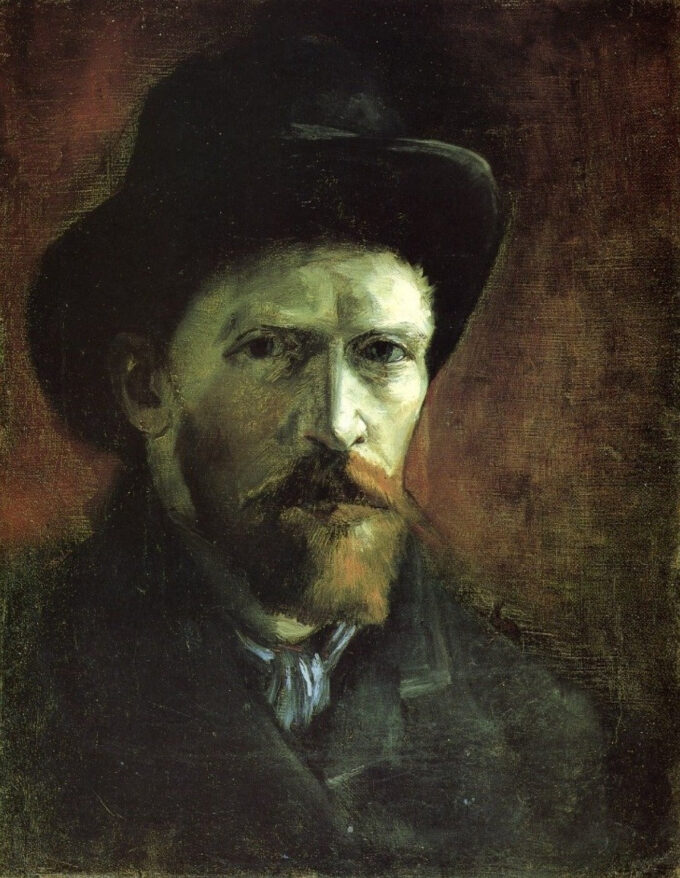 Self-portrait with a Dark Felt Hat - Van Gogh