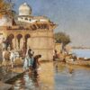 Le long des Ghats, Mathura - Edwin Lord Weeks - Reproductions de tableaux et peintures haut de gamme