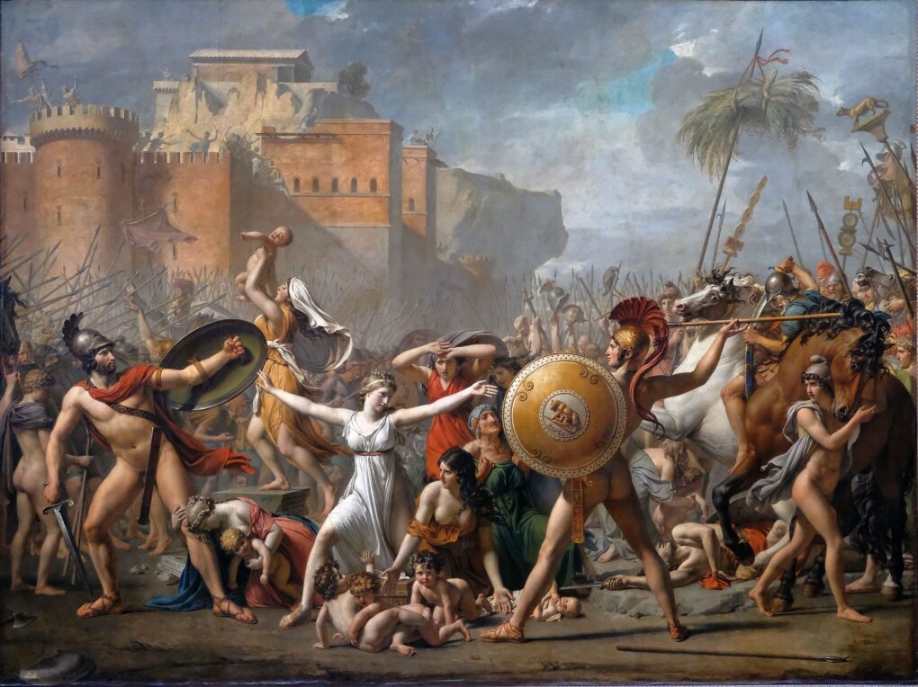 L'intervention des Sabines - Jacques-Louis David - Reproductions de tableaux et peintures haut de gamme