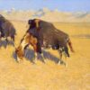 Indiens simulant des buffles - Frederic Remington - Reproductions de tableaux et peintures haut de gamme