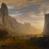 Vue sur la vallée de Yosemite, Californie - Albert Bierstadt - Reproductions de tableaux et peintures haut de gamme