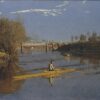 Max Schmitt en godille simple - Thomas Eakins - Reproductions de tableaux et peintures haut de gamme