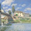 Le pont de Villeneuve-la-Garenne - Alfred Sisley - Reproductions de tableaux et peintures haut de gamme