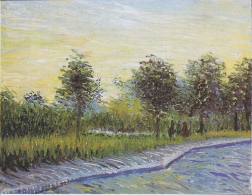 Chemin dans le parc Voyer d'Argenson - Van Gogh - Reproductions de tableaux et peintures haut de gamme