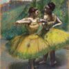 Danseuses jupes jaunes (Deux danseuses en jaune) - Edgar Degas - Reproductions de tableaux et peintures haut de gamme