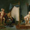 Apelles peignant Campaspe en présence d'Alexandre le Grand - Jacques-Louis David - Reproductions de tableaux et peintures haut de gamme