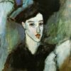 Détail du jardin - Amedeo Modigliani - Reproductions de tableaux et peintures haut de gamme