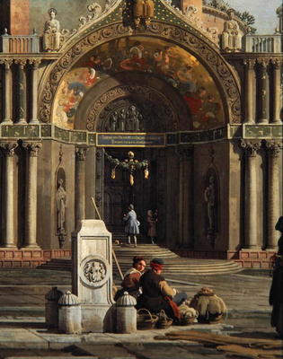 Detail of the Capriccio in a Church - Giovanni Antonio Canal