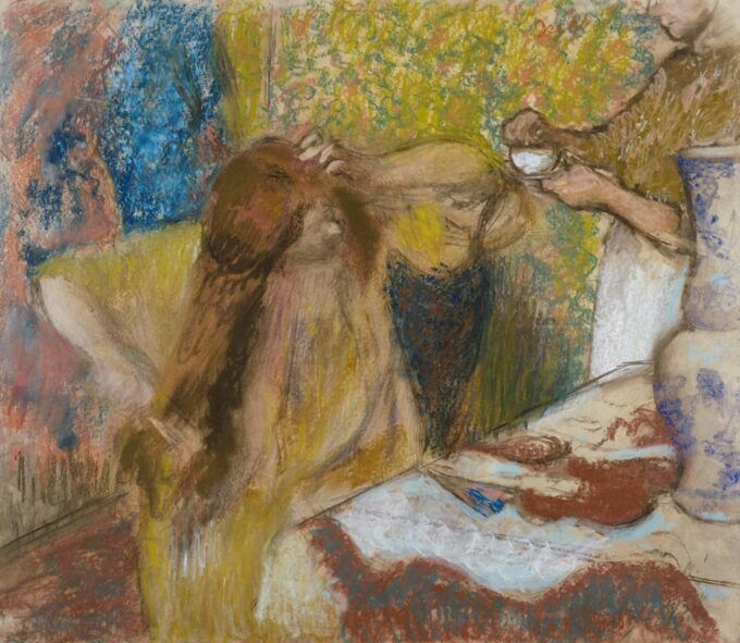 Femme près des toilettes, 1894 - Edgar Degas - Reproductions de tableaux et peintures haut de gamme