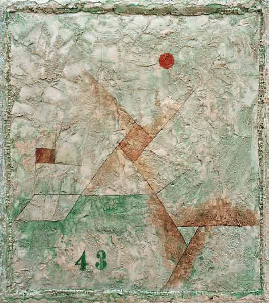 43, 1928 - Paul Klee. 

Translation: 43, 1928 - Paul Klee