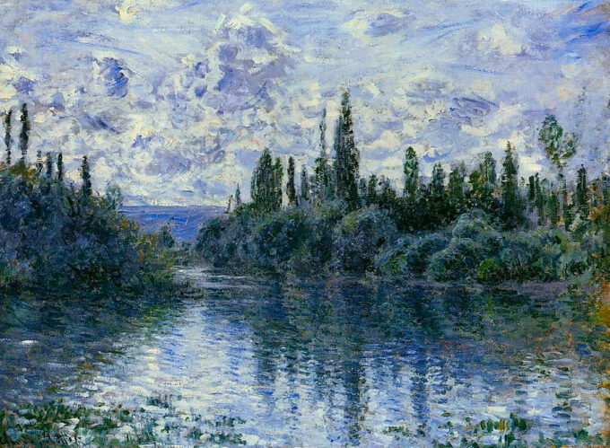 Bras de la Seine près de Vetheuil 1878 - Claude Monet - Reproductions de tableaux et peintures haut de gamme