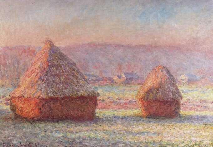 The Haystacks, Frost Effect - Claude Monet