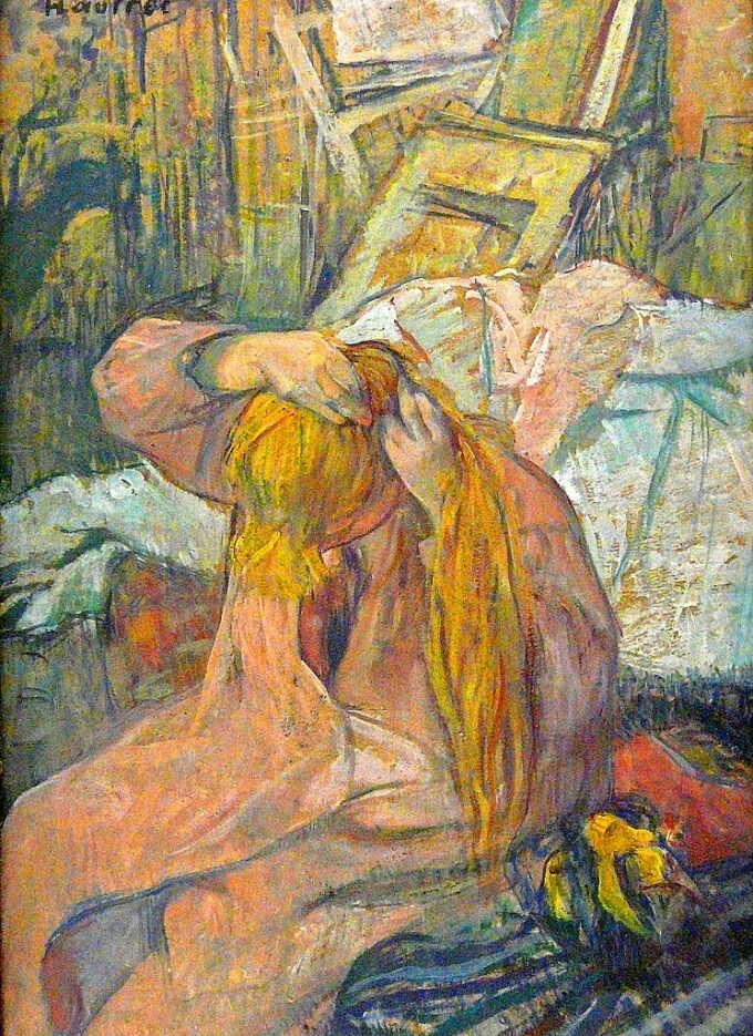 Woman Combing Her Hair - Toulouse Lautrec