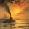 Le port de New York - Edward Moran - Reproductions de tableaux et peintures haut de gamme