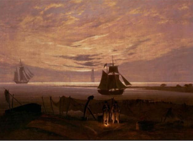 Evening at the Baltic Sea - Caspar David Friedrich