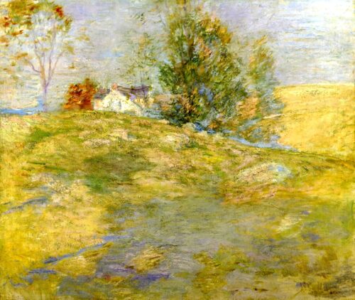 La maison de l'artiste en automne à Greenwich, 1895 - John Henry Twachtman - Reproductions de tableaux et peintures haut de gamme