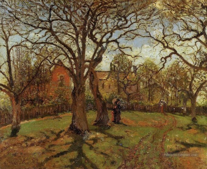 Chestnut Trees at Louveciennes in Spring – Camille Pissarro