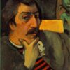 Autoportrait avec l'idole 1893 - Paul Gauguin - Reproductions de tableaux et peintures haut de gamme