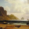 La Marina Piccola, Capri - Albert Bierstadt - Reproductions de tableaux et peintures haut de gamme