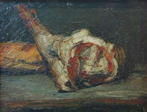 Pain et gigot d'agneau - Paul Cézanne - Reproductions de tableaux et peintures haut de gamme